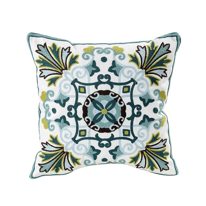 Enkle florale fargerike nordiske putetrekk 45x45cm strikkede jacquard-linneputetrekk til stuen sofa kastputer moderne skandinavisk interiør | Skanto