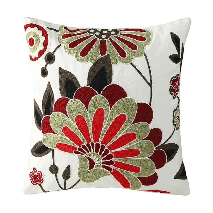 Enkle florale fargerike nordiske putetrekk 45x45cm strikkede jacquard-linneputetrekk til stuen sofa kastputer moderne skandinavisk interiør | Skanto