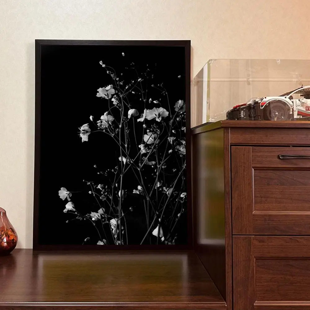 Moderne Livsstil Floral Veggkunst Minimalistisk Svart Hvit Plakat Fin Kunst Lerretstrykk Bilder For Stue Dekor | Skanto
