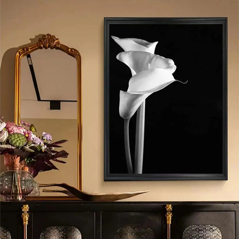 Moderne Livsstil Floral Veggkunst Minimalistisk Svart Hvit Plakat Fin Kunst Lerretstrykk Bilder For Stue Dekor | Skanto