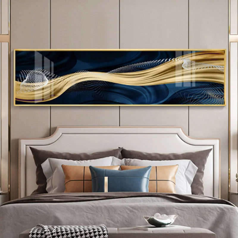 Flytende Vibes Abstrakt Veggkunst Fine Art Lerrettrykk Bredformatbilder For stuen Over sofa Bilder For over sengen | Skanto