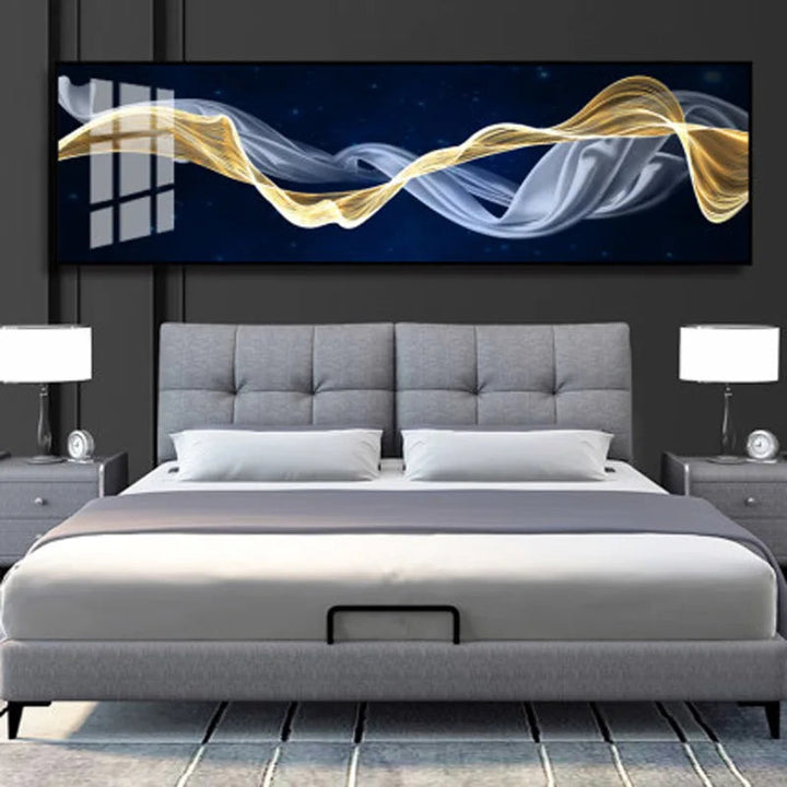 Flytende Vibes Abstrakt Veggkunst Fine Art Lerrettrykk Bredformatbilder For stuen Over sofa Bilder For over sengen | Skanto