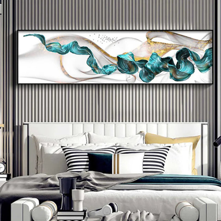 Flytende Vibes Abstrakt Veggkunst Fine Art Lerrettrykk Bredformatbilder For stuen Over sofa Bilder For over sengen | Skanto