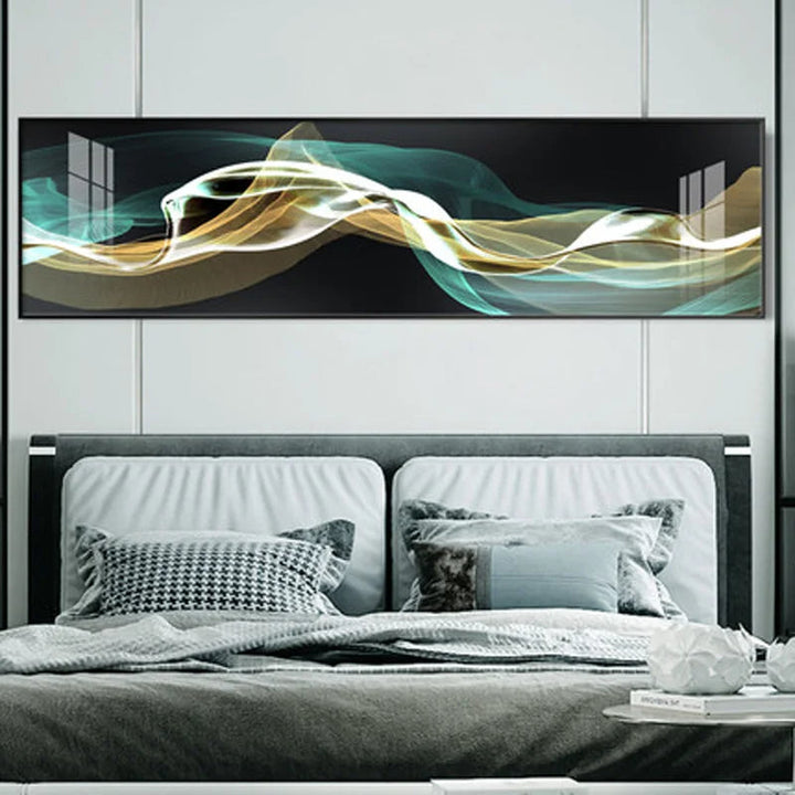 Flytende Vibes Abstrakt Veggkunst Fine Art Lerrettrykk Bredformatbilder For stuen Over sofa Bilder For over sengen | Skanto