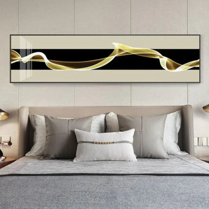 Flytende Vibes Abstrakt Veggkunst Fine Art Lerrettrykk Bredformatbilder For stuen Over sofa Bilder For over sengen | Skanto
