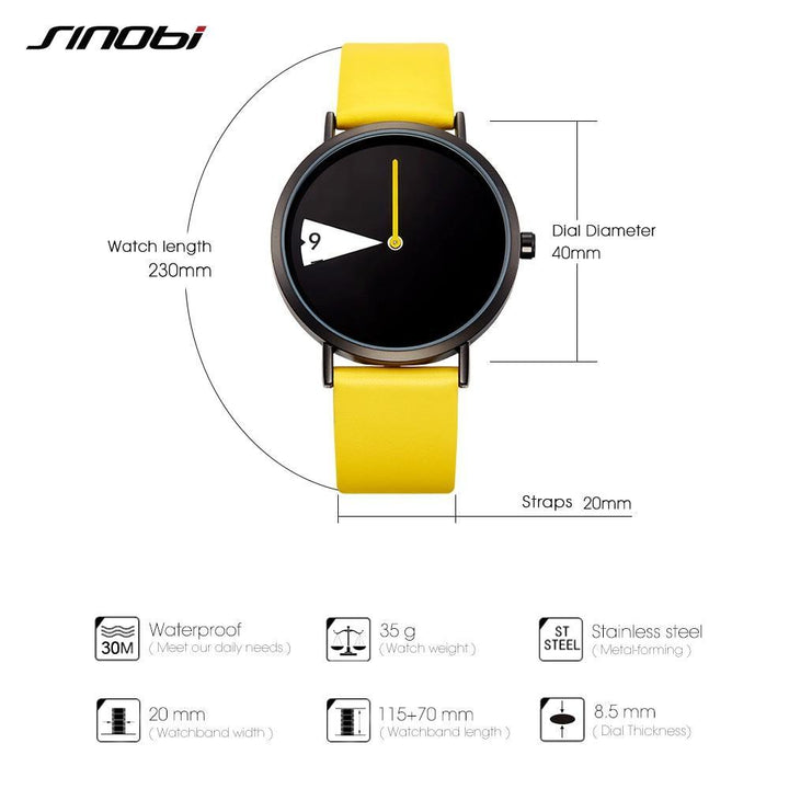 Skanto | Søt Kvinnere Klokke Kreativ Håndleddsklokke Dame Klokke Roter Gul Lær Bånd Håndleddsklokker Klokker Montres Femme Reloj Mujer