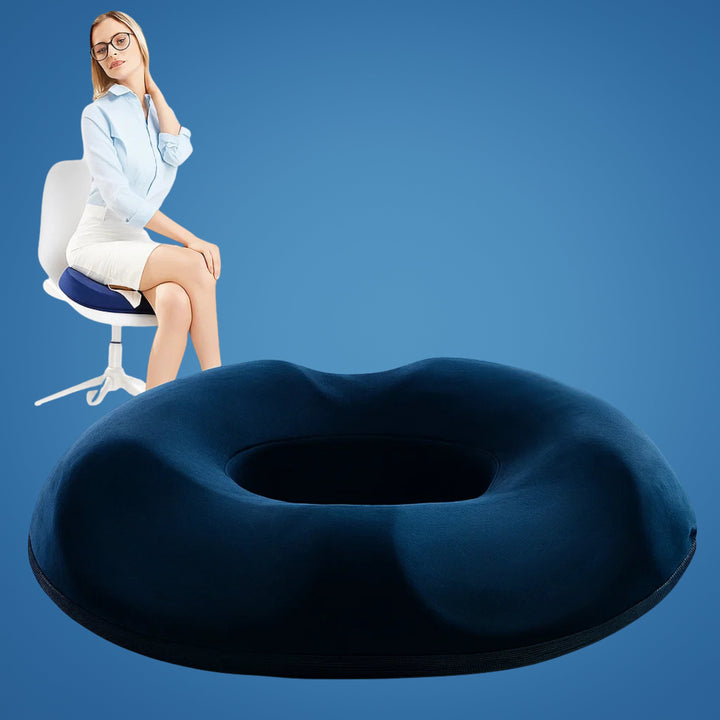 SitRelief | Donut Setepute – Halebein & Hemoroide Lette – Minne Skum – Vaskbar Deksel – Kontor, Reise, Postpartum Bruk Skanto