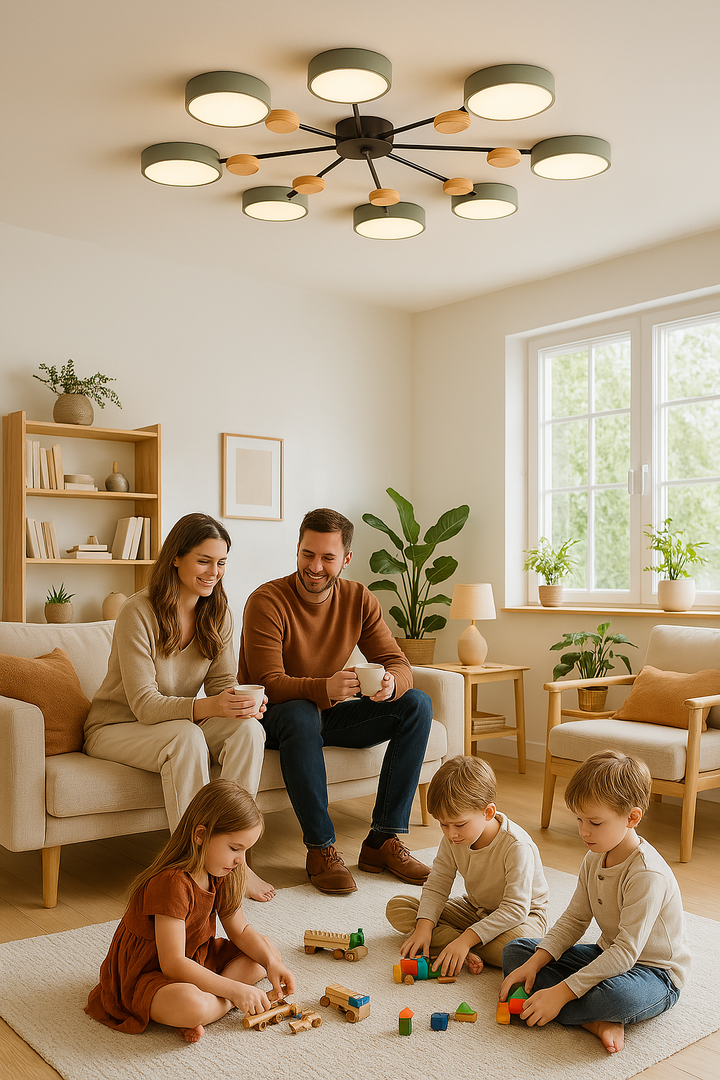 Skanto | Skandinavisk LED Taklampe – Moderne Grenedesign med Varm Hvit Belysning & Energisparende Teknologi