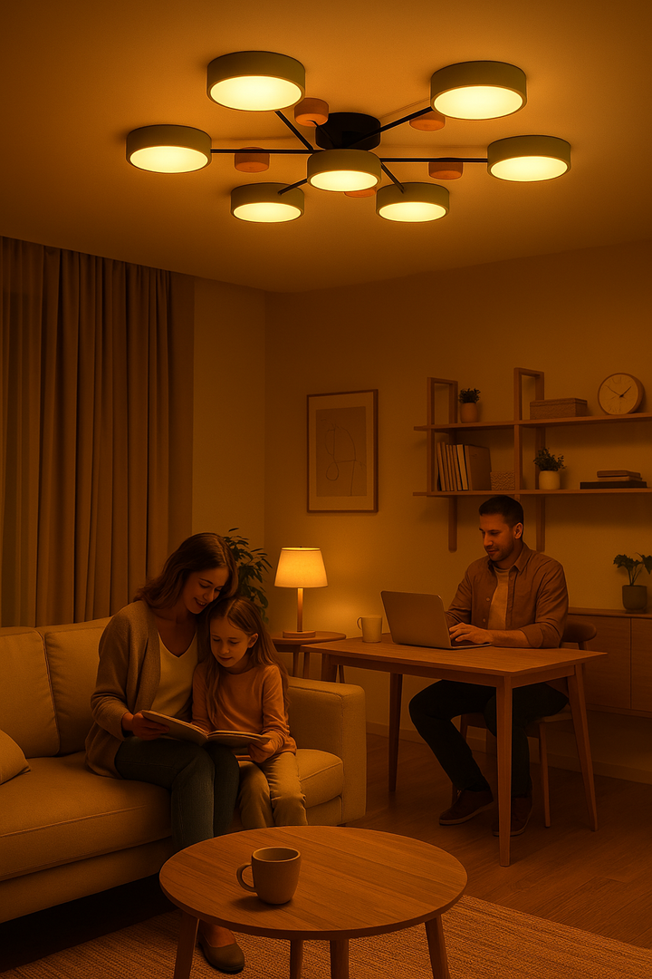 Skanto | Skandinavisk LED Taklampe – Moderne Grenedesign med Varm Hvit Belysning & Energisparende Teknologi