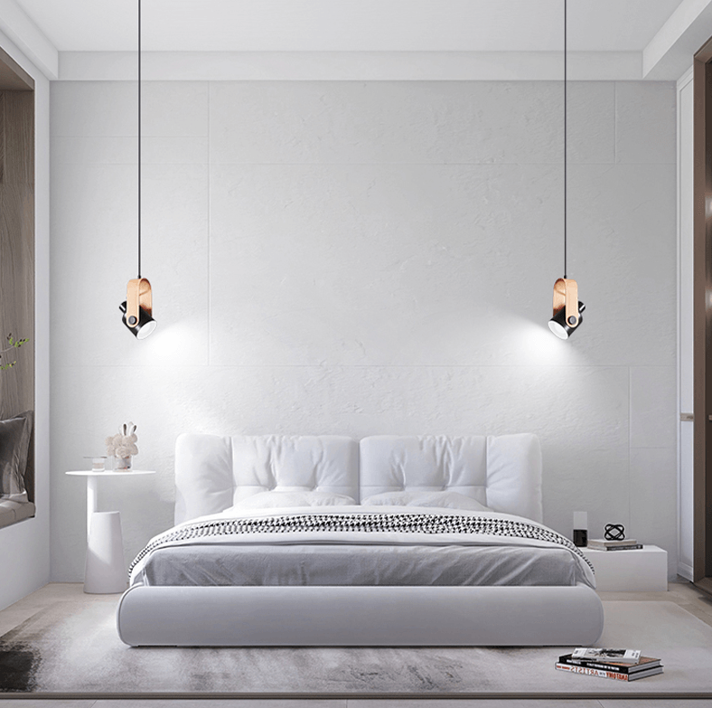 Skanto | Skandinavisk Pendellampe Treutseende Metall Minimalt Design