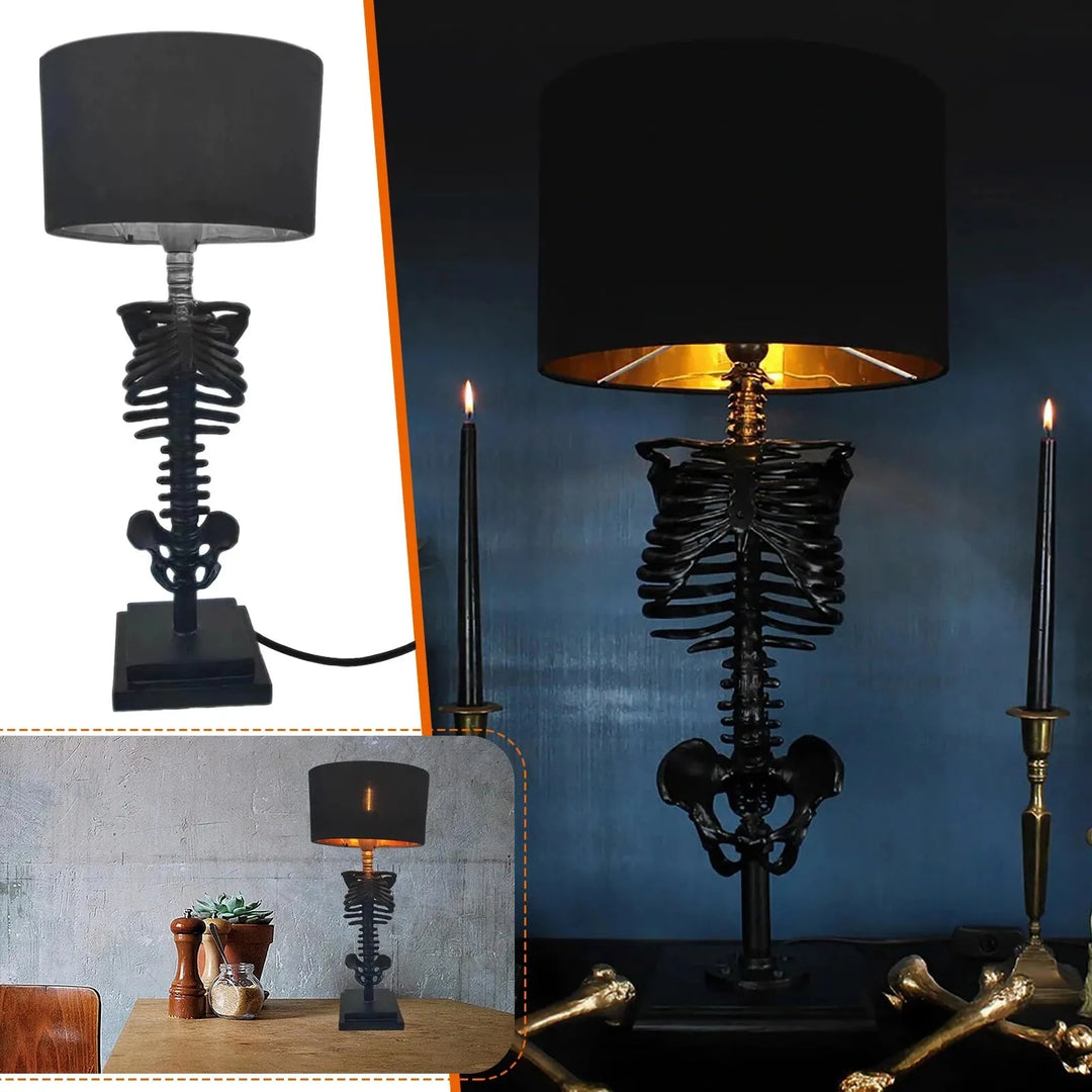 Skanto | Håndlaget gotisk skjelett bordlampe