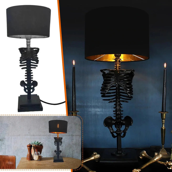 Skanto | Håndlaget gotisk skjelett bordlampe