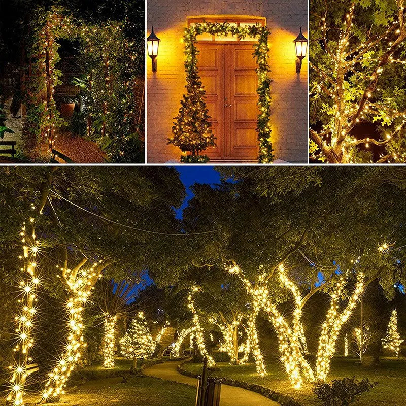 Skanto | Sunny LED utendørsbelysning, vanntett julebelysning, 20/50 LED, miljøvennlig og effektiv