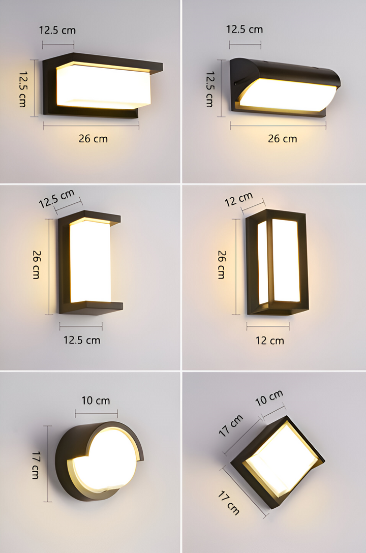 Smart utendørs vegglampe med bevegelsessensor – LED-belysning for sikkerhet og atmosfære | Skanto