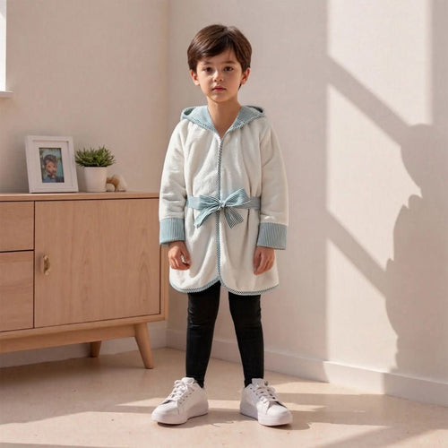Skanto | LunaLoft Barnebadekåpe med Hette | Ultra Myk & Absorberende | Koselig Mikrofiber Badekåpe | Luksuriøs Komfort for Gutter & Jenter