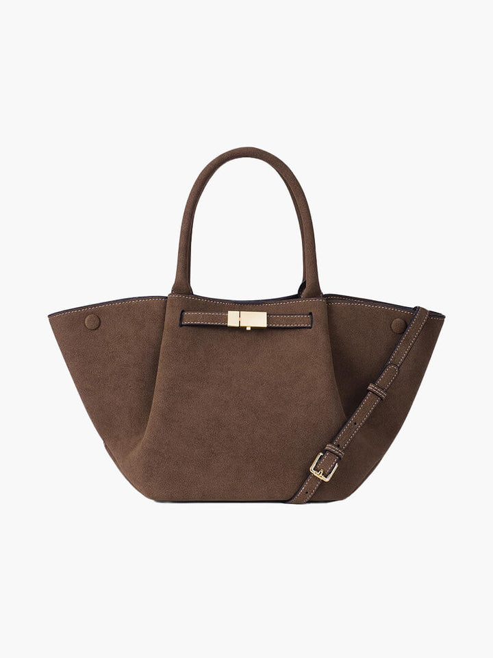 Skanto | Hedwig Kvinne Suede Handveske | Romslig & Elegant | Flere Farger
