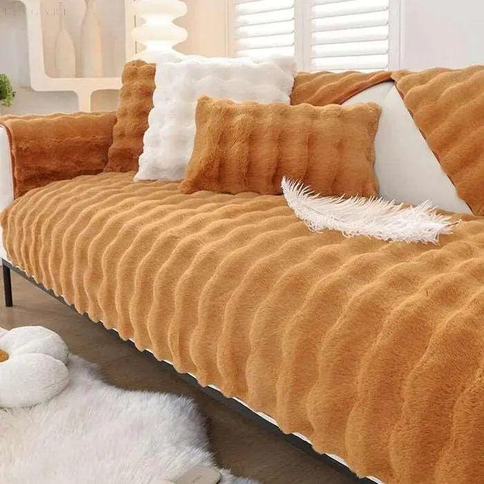 Sofia - Universell Plush Sofapute Deksel L Form - Vinter Varm Myk | Skanto