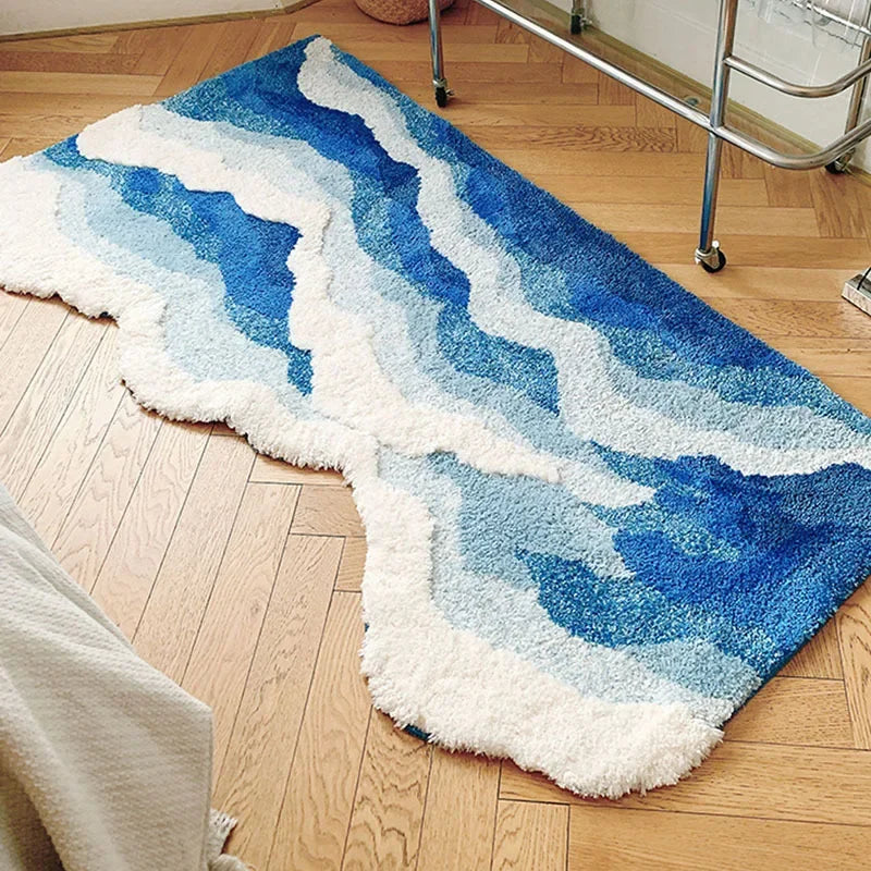 Soft Surf Anti-Slip Plush Wave Rug | Skanto