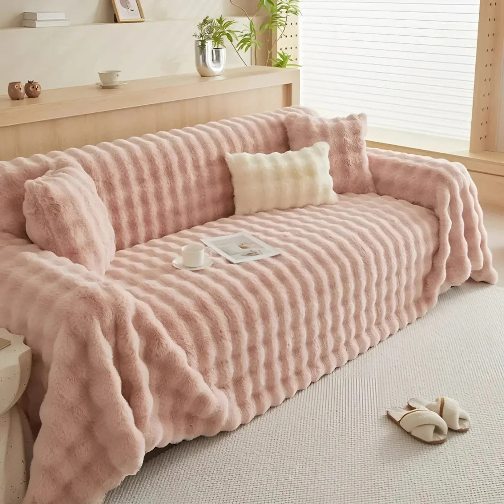 Skanto | Kanin Fuskepels Teppet Myk Sofa Deksel