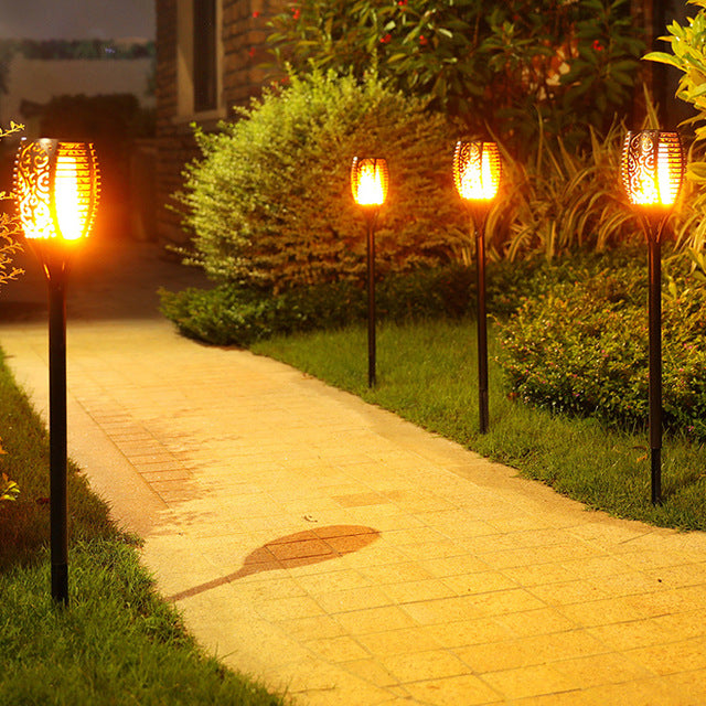 2 PCS Solcelle LED Lommelykt Dansende Flamme Utgave | Skanto