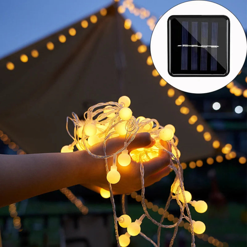 Skanto | Solar Utendørs Belysning LED Lysstripe – Vanntett Hagebelysning for Dekorasjon, 10 Meter Varm Hvit