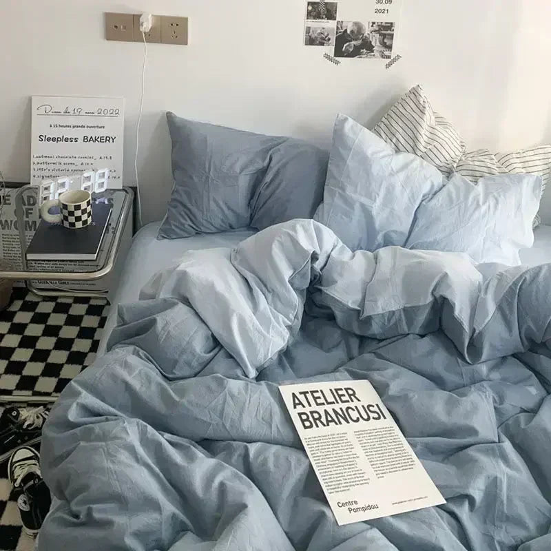 Vendbar sengetøysett, myk og pustende for moderne komfort | Skanto