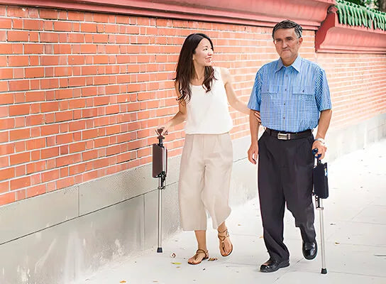 SitWalk Sammenleggbart Gåstativ – Gåstativ med Sittefunksjon og Ergonomiskgrep | Skanto