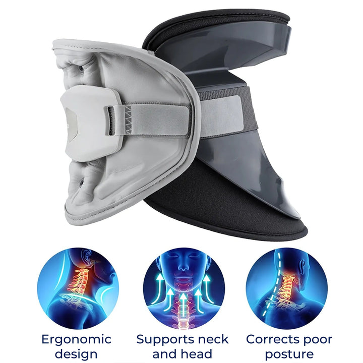 SpineEase | Nakke Traksjonskrage – Cervikal Retraktor for Ryggdekompresjon, Nerve- og Holdningsstøtte – Nakke Pain Relief Aid Skanto