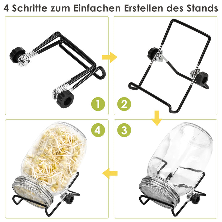 Spirende glass groinnglass 2stk med lokk & sil 950ML | Skanto
