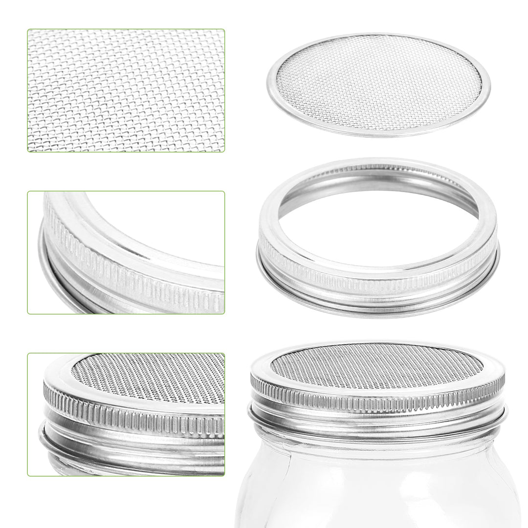 Spirende glass groinnglass 2stk med lokk & sil 950ML | Skanto