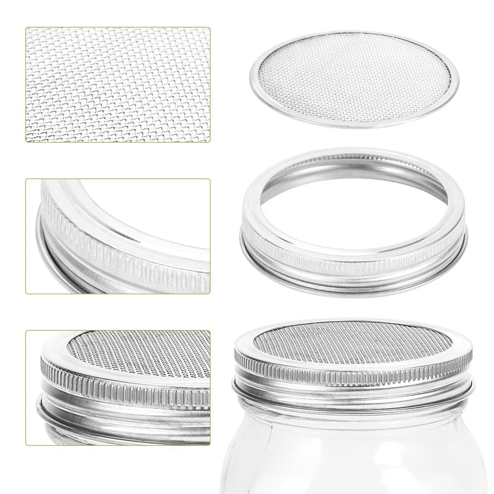 Spirende glass groinnglass 2stk med lokk & sil 950ML | Skanto