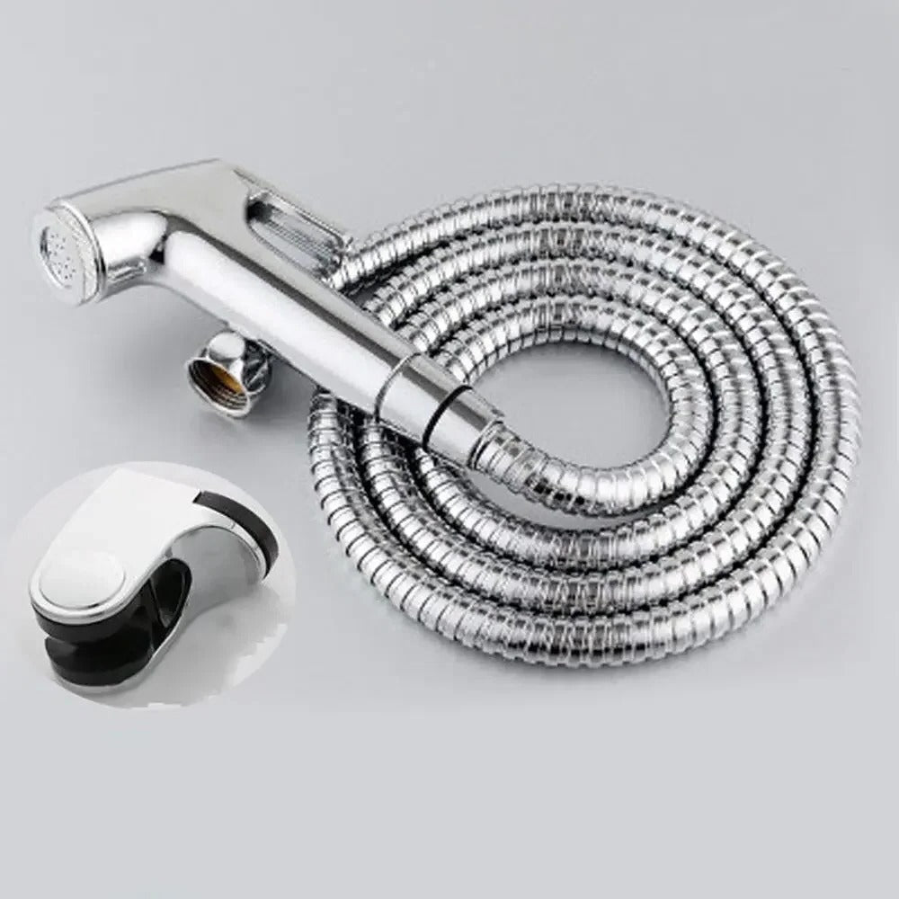 Skanto | Rustfritt Stål Håndholdt Bidet Sprayer Set | Justerbart Trykk, Selvrensende Düse & Ideell for Personlig Hygiene og Rengjøring av Kjæledyr