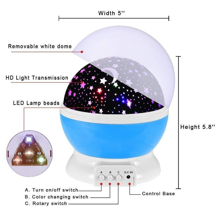 Cosmos Prosjektor Natt Stjerner Lampe | Skanto