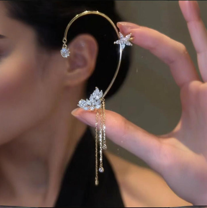 Skanto | Elegant uttalelsesøredobber med sommerfugldesign og glitrende zirconia
