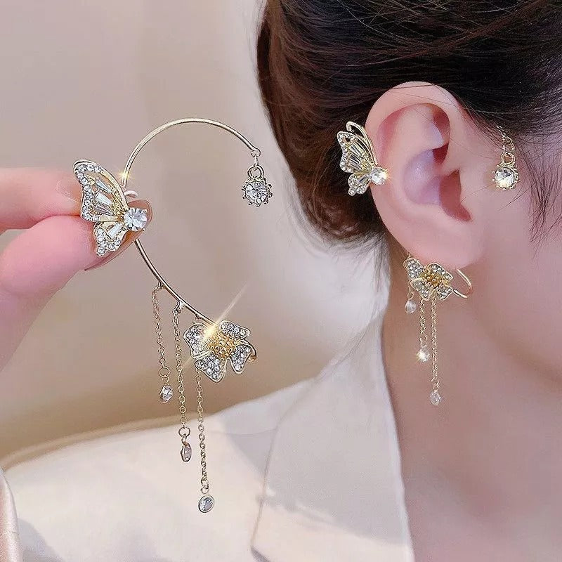 Skanto | Elegant uttalelsesøredobber med sommerfugldesign og glitrende zirconia
