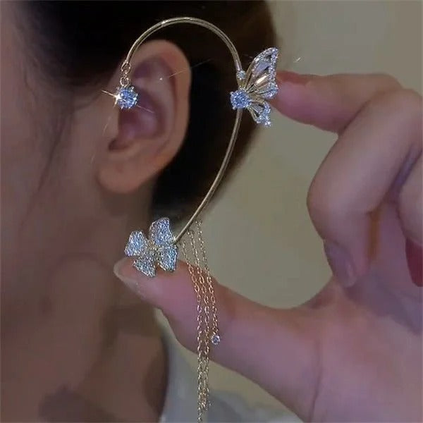 Skanto | Elegant uttalelsesøredobber med sommerfugldesign og glitrende zirconia