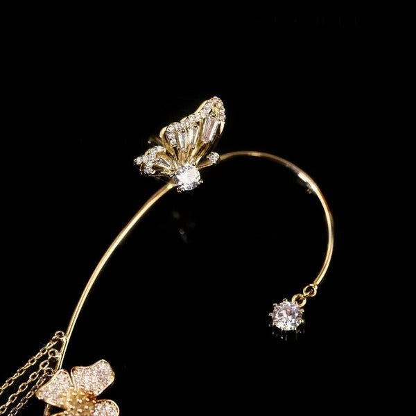 Skanto | Elegant uttalelsesøredobber med sommerfugldesign og glitrende zirconia