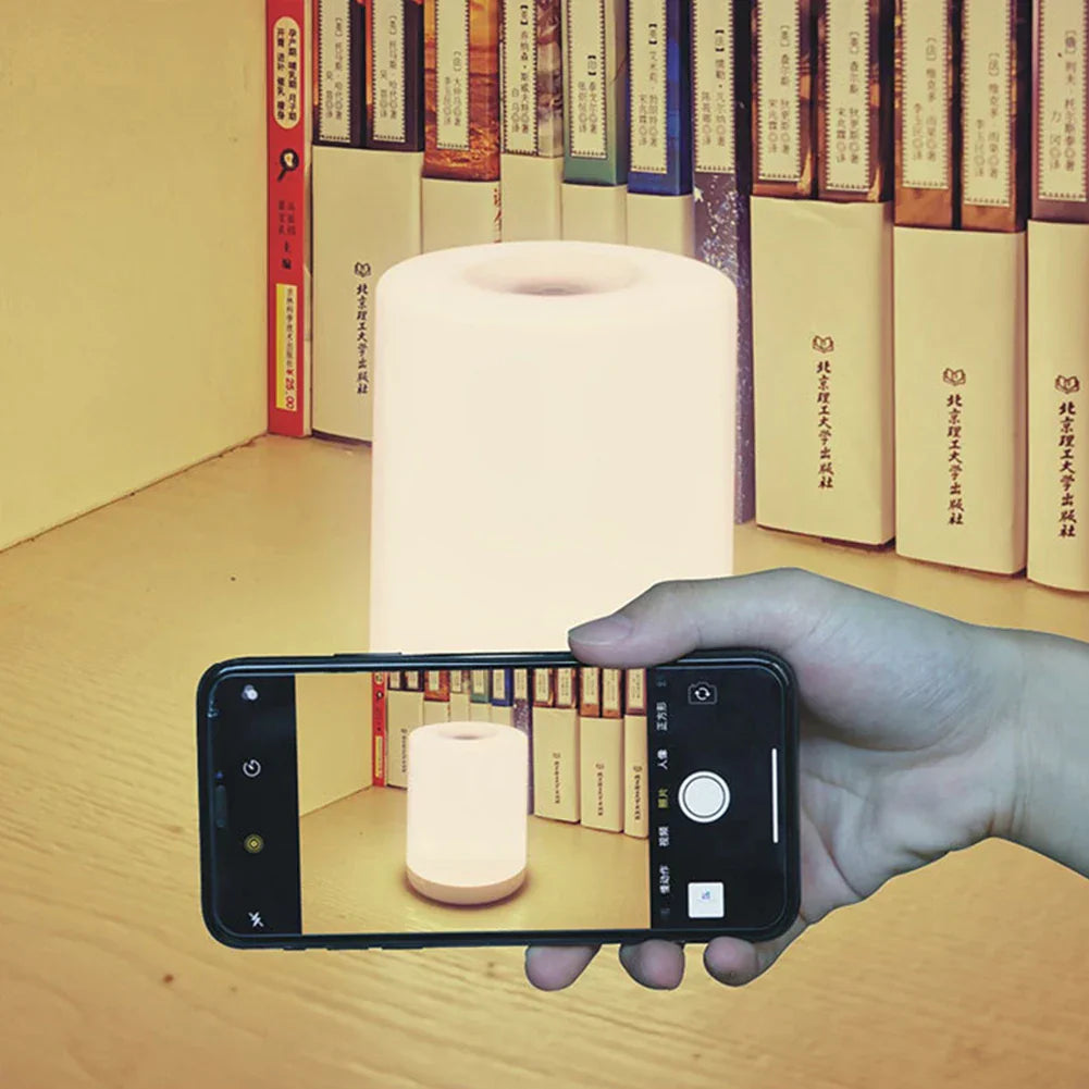 Berøringsfri oppladbar tavlelampe | Dimbar LED innebygd lampe med USB-port