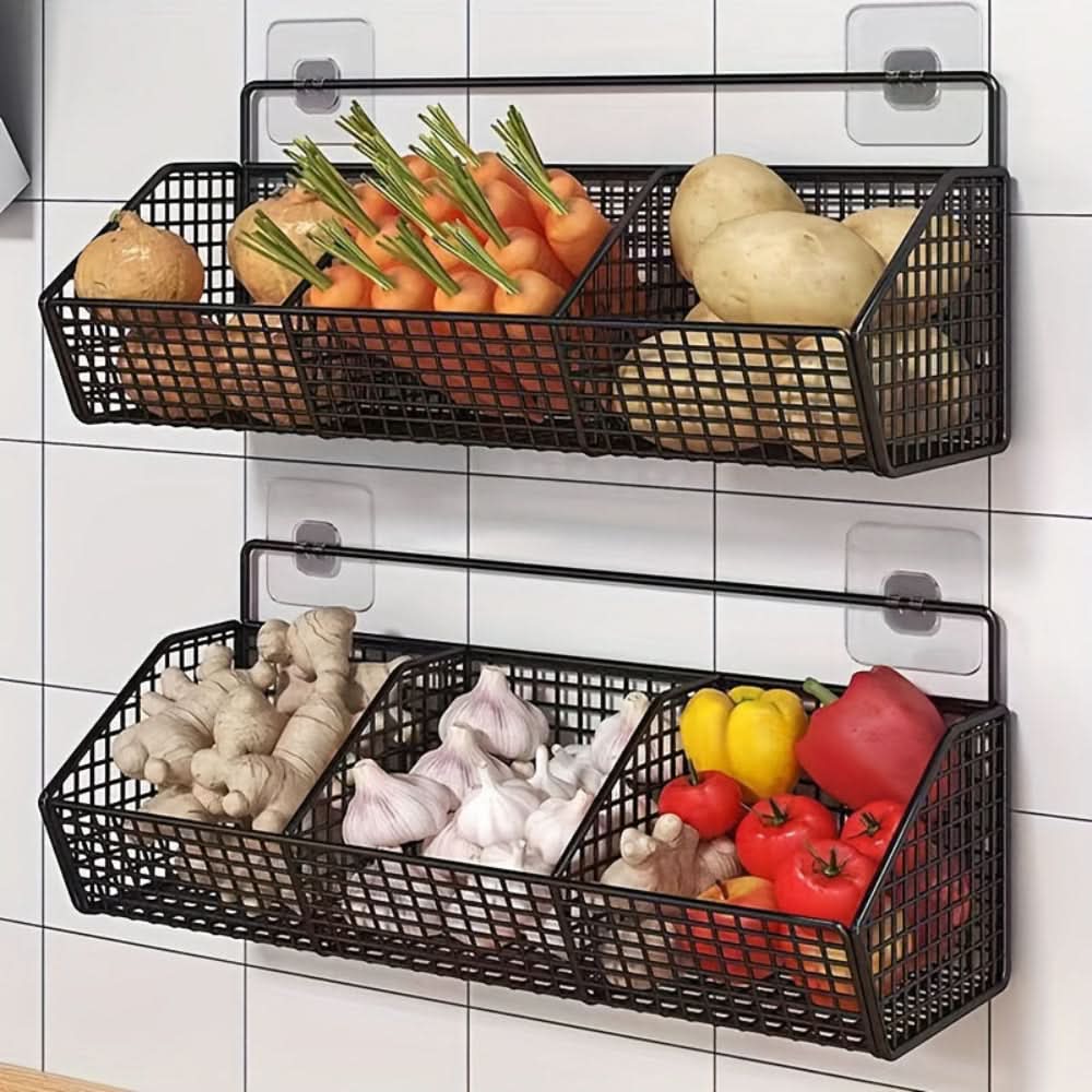 Skanto | Wall-mounted wire kitchen storage basket