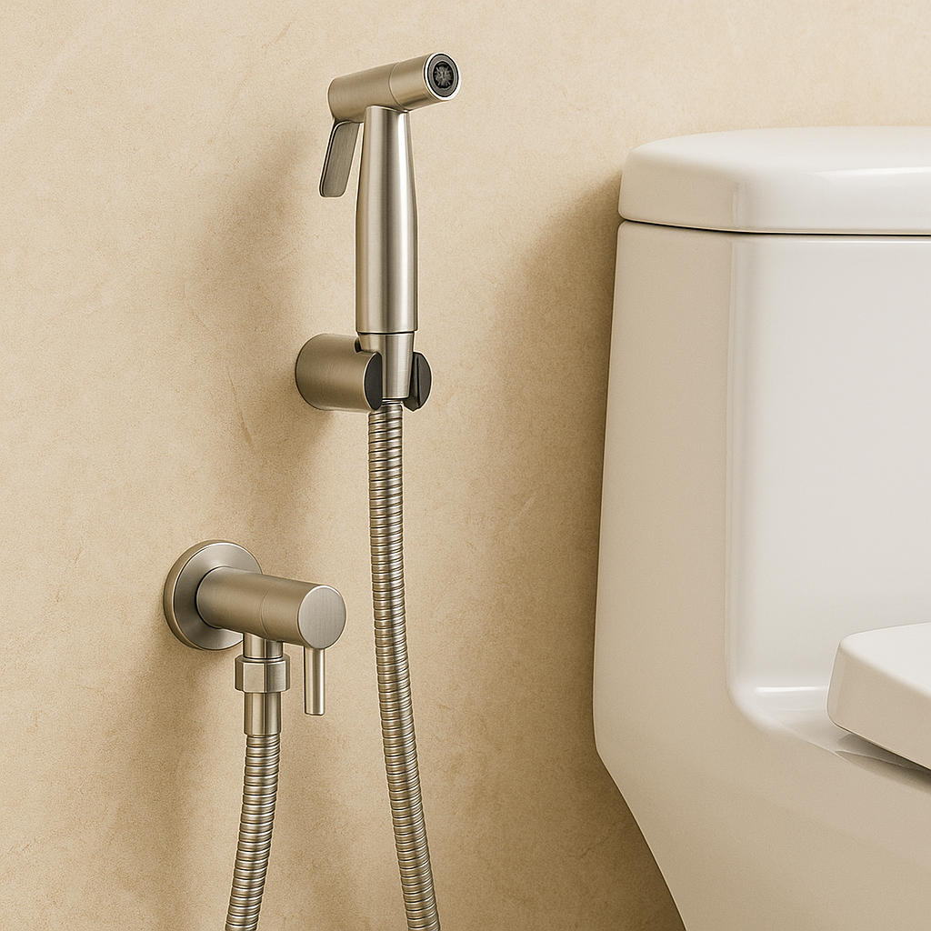 Skanto | Bidet Sprayer i Rustfritt Stål – Veggmontert med Justerbar Stråle