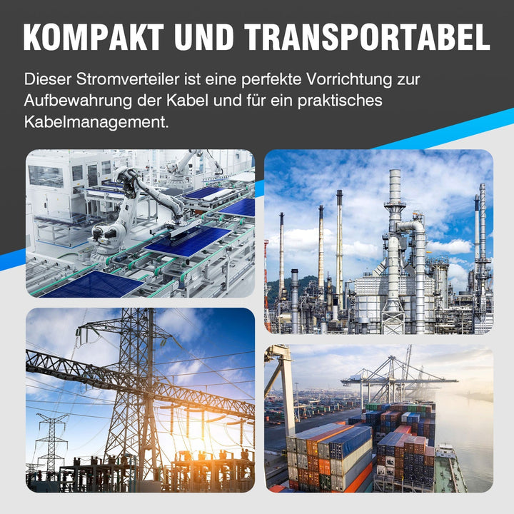 Veggdistrubutør 2 x CEE 16A 400V + 1 x CEE 32A 400V + 4 x 230V 5 Pol | Skanto