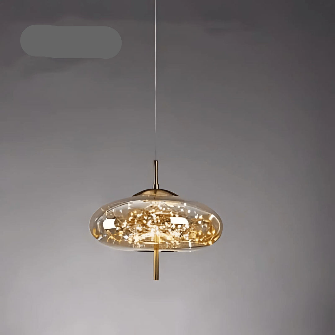 Skanto | Elegant hengende lampe med glasskjerm og fe-motiv