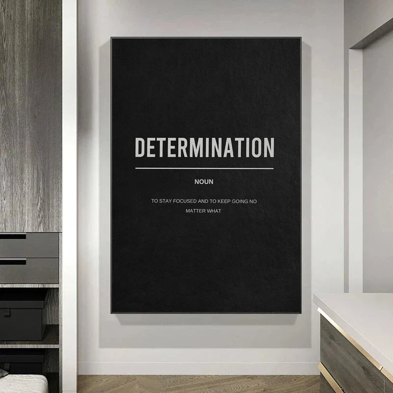 Erfolgsdefinition Plakat Svart og Hvit Veggkunst Fine Art Lerretstrykk Motivasjon daglige Mantra Bilder for Stue Soverom Kontor Veggdekorasjon | Skanto