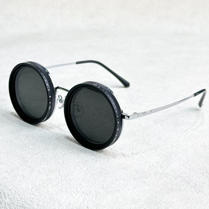 VisionRound polariserte solbriller – Unisex retro design med justerbart lysfilter | Skanto