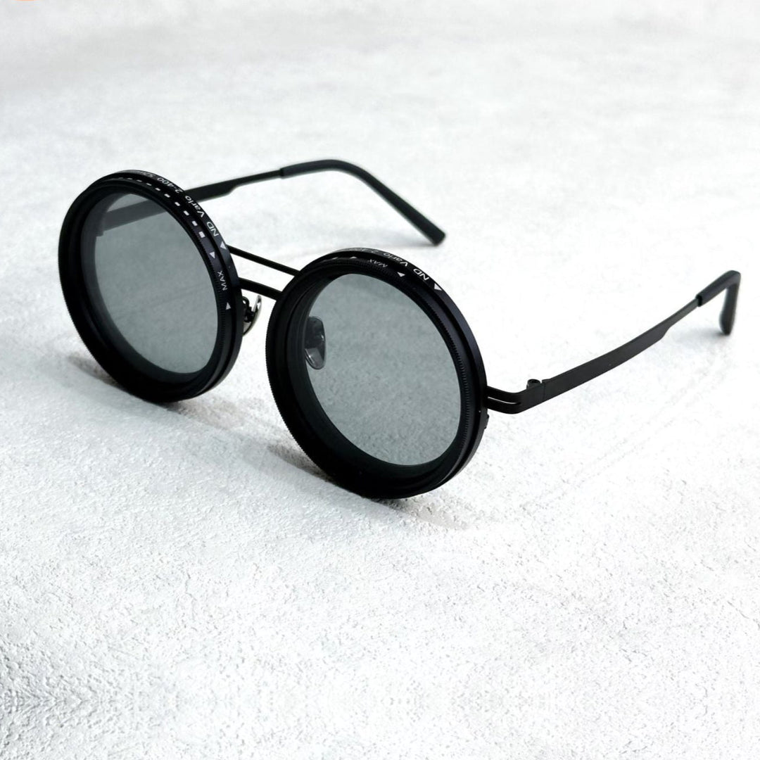 VisionRound Polariserte Solbriller – Unisex Retro Design med Justerbart Lysfilter | Skanto