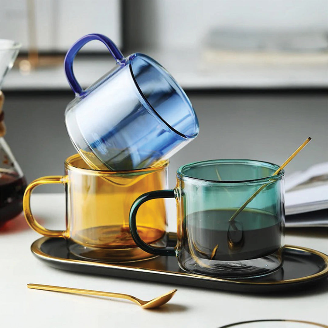 Skanto | DoublyMug | Farget glasskrus for varme drikker