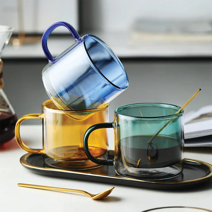 Skanto | DoublyMug | Farget glasskrus for varme drikker