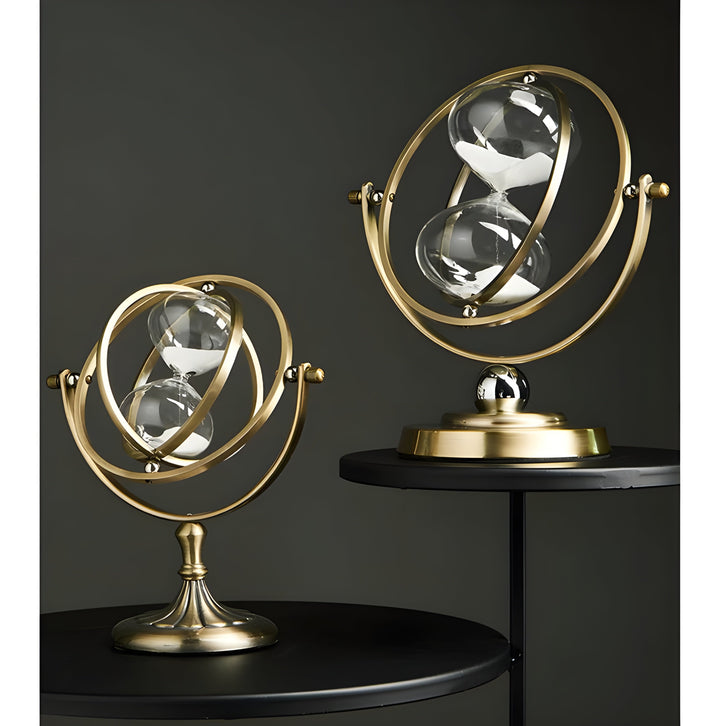 Skanto | GracefulTime Klokke – Luksuriøs Timeglass med Elegant Gullramme og Tidsløst Design