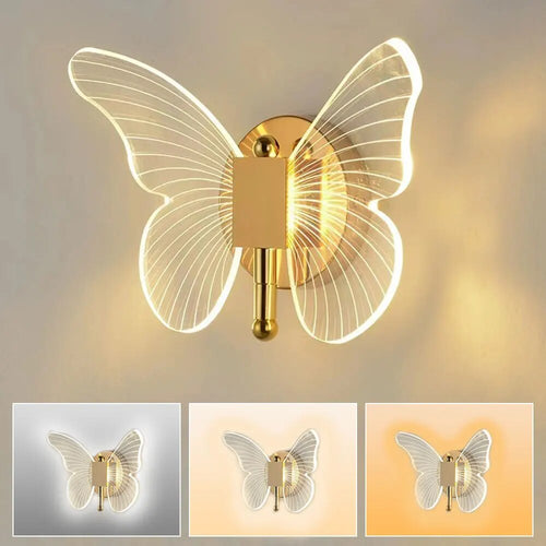 Moderne Sommerfugl Vegglys – Elegant LED Veggbelysning for Stue eller Soverom