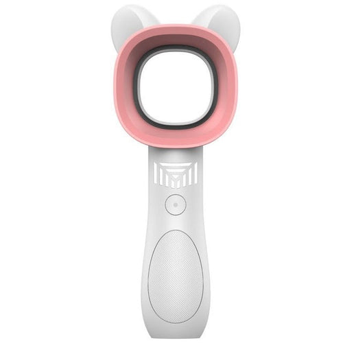 Cartoon Håndholdt Vifte Bladfri USB Mini Lading Skrivebord Portabel Vifte (Hvit) | Skanto